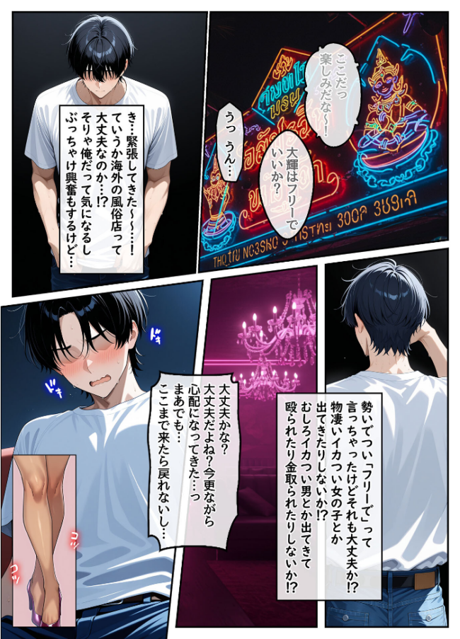 童貞の俺が海外旅行先で出会った褐色美女と国際結婚して子作りしまくる話1 モザイク版  ハレノヒ あいラビ サンプル画像