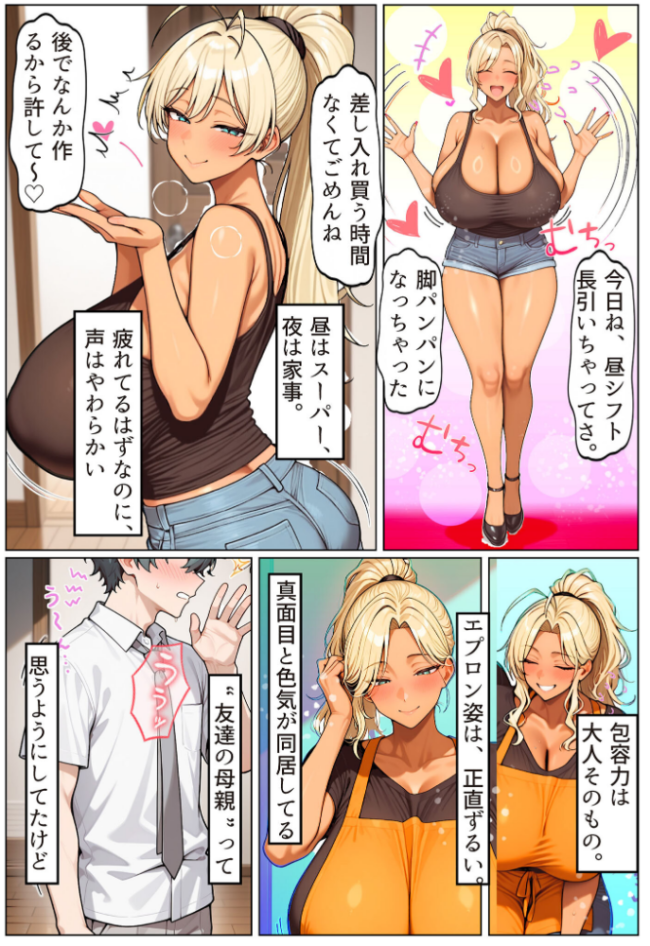友達の爆乳ギャルママと本気の孕ませ交尾するまで〜ずっと好きだった幼馴染の母親に子種をたっぷり流し込み モザイク版  ちるイル あいラビ サンプル画像