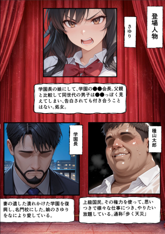 上級国民に支配された学園生徒会長が学園を守るため処女喪失ショーを行う話 モザイク版 バベル太郎 あいラビ サンプル画像