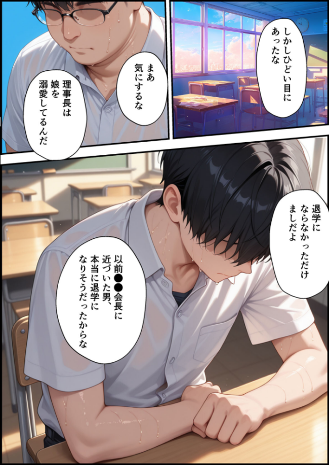 上級国民に支配された学園生徒会長が学園を守るため処女喪失ショーを行う話 モザイク版 バベル太郎 あいラビ サンプル画像