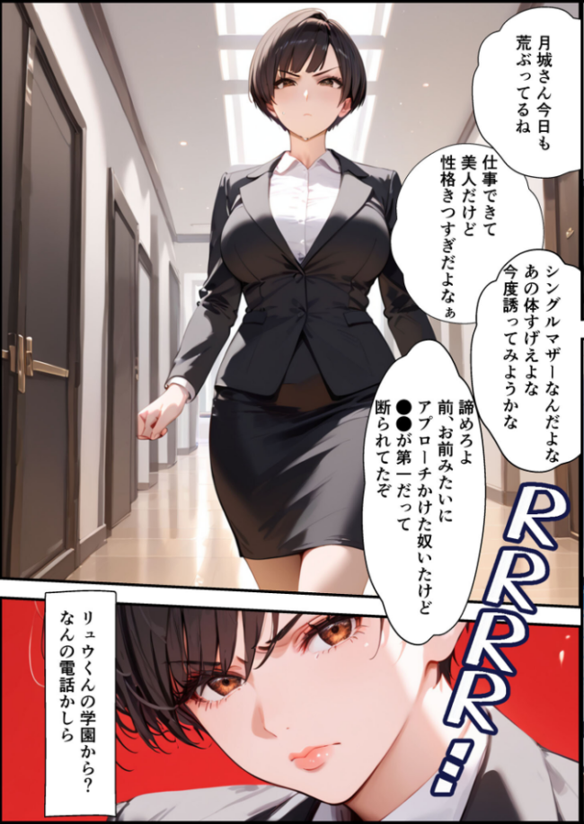 【全2作収録】女手ひとつでボクを育ててくれた自慢の母がボクを守るためにいじめっ子の女になる話 1&2 モザイク版 バベル太郎 あいラビ サンプル画像