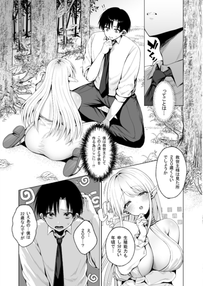 種馬（救世主）として召喚された異世界でエルフママに甘やかされながらヤリまくる  ハウメニードリームズ出版 旅口工路 サンプル画像