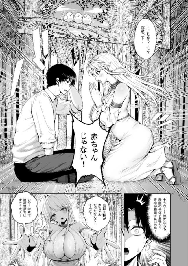 種馬（救世主）として召喚された異世界でエルフママに甘やかされながらヤリまくる  ハウメニードリームズ出版 旅口工路 サンプル画像
