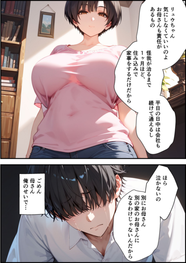 【全2作収録】女手ひとつでボクを育ててくれた自慢の母がボクを守るためにいじめっ子の女になる話 1&2 モザイク版 バベル太郎 あいラビ サンプル画像