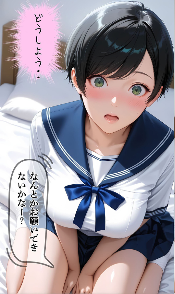 【純朴巨乳美●●パイ●リ編】水着撮影会のはずが、いつのまにかおぢさんち〇ぽに沼る話3 モザイク版 メコ神 あいラビ サンプル画像