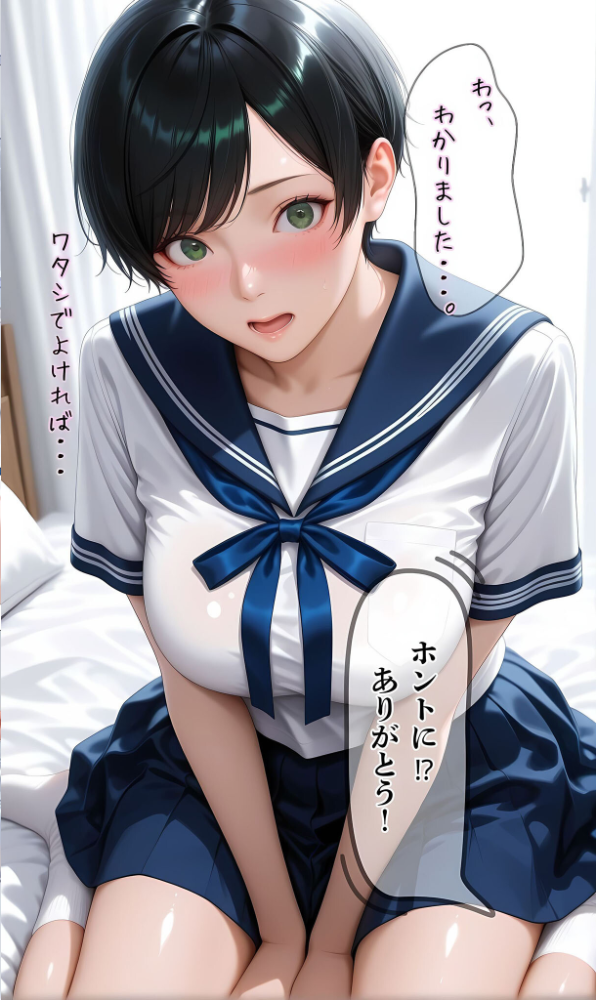 【純朴巨乳美●●パイ●リ編】水着撮影会のはずが、いつのまにかおぢさんち〇ぽに沼る話3 モザイク版 メコ神 あいラビ サンプル画像