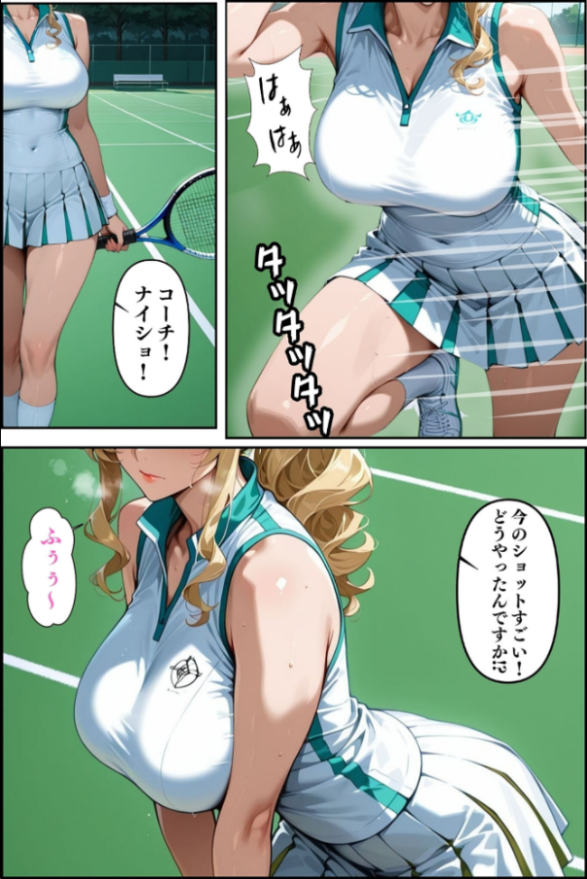 人妻ですが雌でした〜イきたくないのに醜顔アクメ テニスコーチが醜態晒した日〜 モザイク版 Uスタス あいラビ サンプル画像