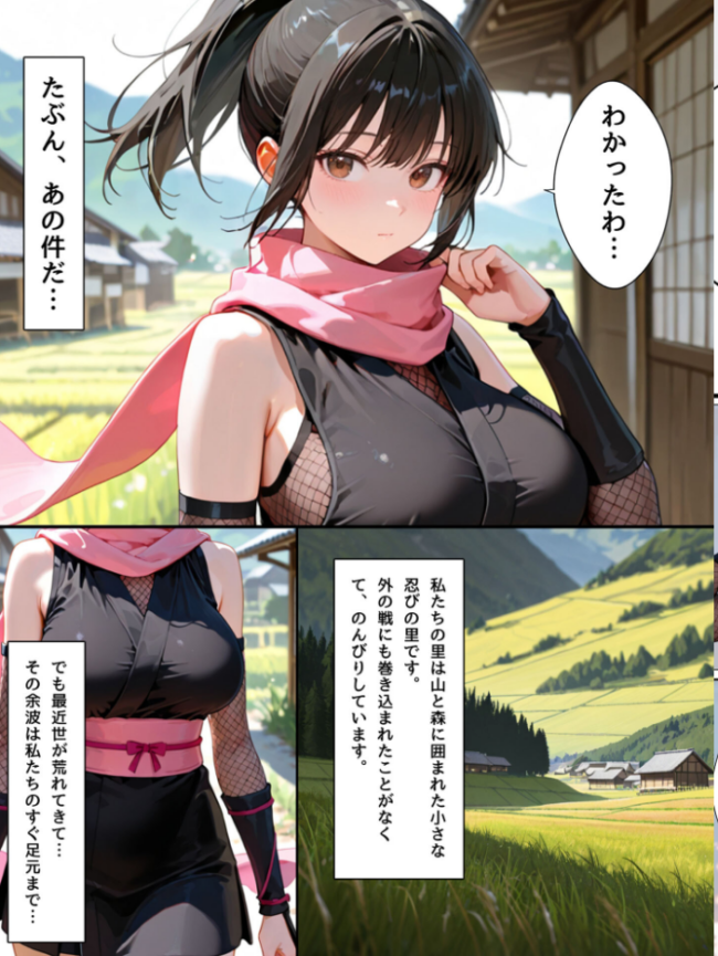 隙だらけな爆乳くの一潜入任務 モザイク版 bbの部屋 あいラビ サンプル画像