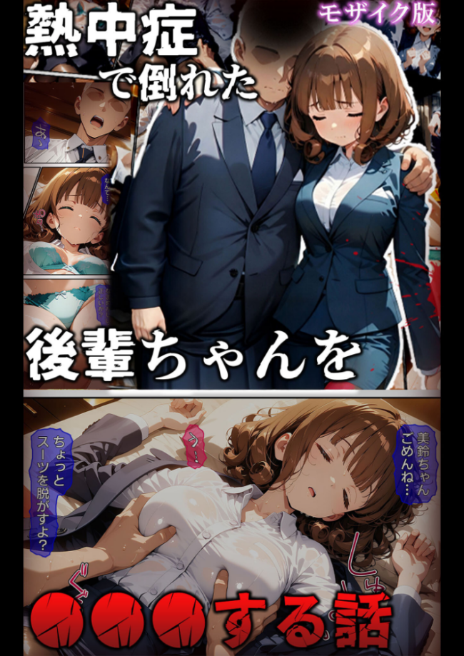 熱中症で倒れた後輩ちゃんを●●●する話 モザイク版 ばななメモリアル あいラビ サンプル画像