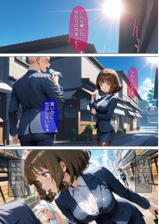 熱中症で倒れた後輩ちゃんを●●●する話 モザイク版 ばななメモリアル あいラビ サンプル画像