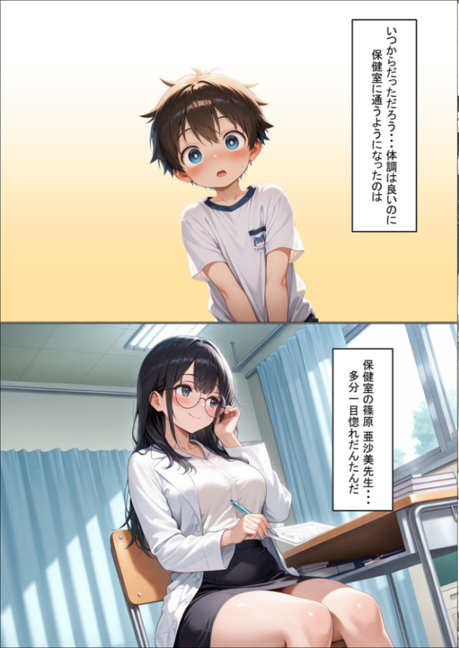 今日からボクが保健室の●●(ハート) 〜純粋な恋心が歪んだ気持ちに変わる…〜 モザイク版 性転の空 あいラビ サンプル画像
