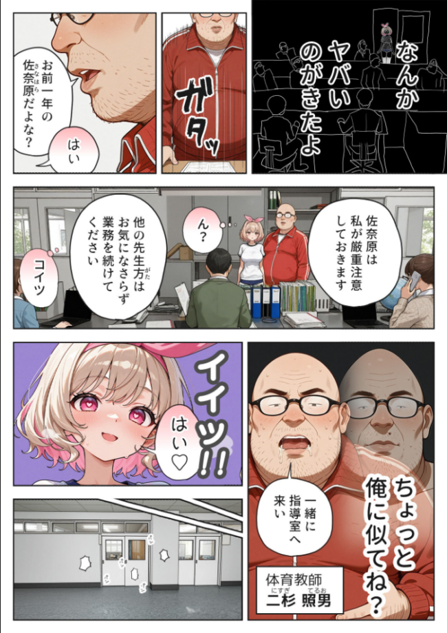 キモおじ⇔●●入れ替わり【3】変態体育教●のわからせ個別指導 モザイク版 エロ漫画 サンプル画像