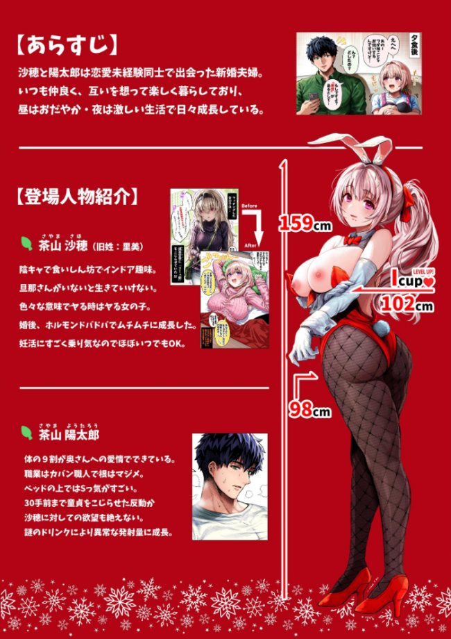 夫婦ノ夜【白抜き修正版】 メリクリ編 〜お茶目な奥さんと過ごす聖シコノ夜〜 ぎばちゃん サンプル画像