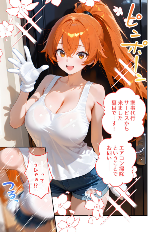 家性婦の夏目さんは竿の点検までしてくれる 〜爆乳・爆尻持ちのド変態ドジっ娘〜 モザイク版  我々ぺこり サンプル画像