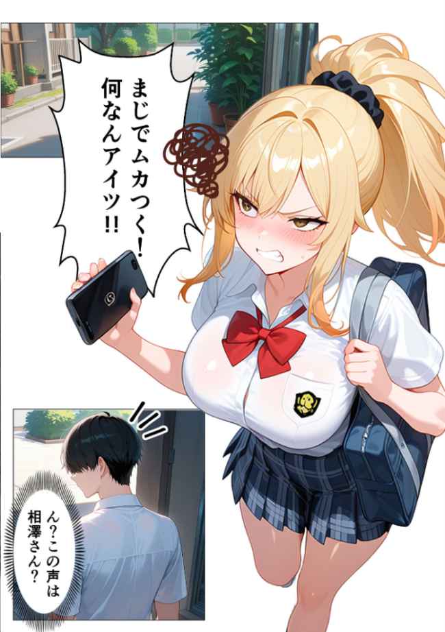 幼馴染の爆乳ギャルが陰キャオタクのデカチ●中毒になった話 モザイク版 かのん絵師 あいラビ サンプル画像