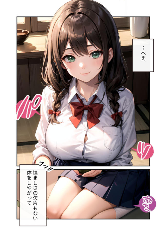 陰キャの僕、透視の力を手に入れる。第十八話 〜慎ましやかな茶道部長のふしだらな爆乳〜 モザイク版 いんちゃるの サンプル画像