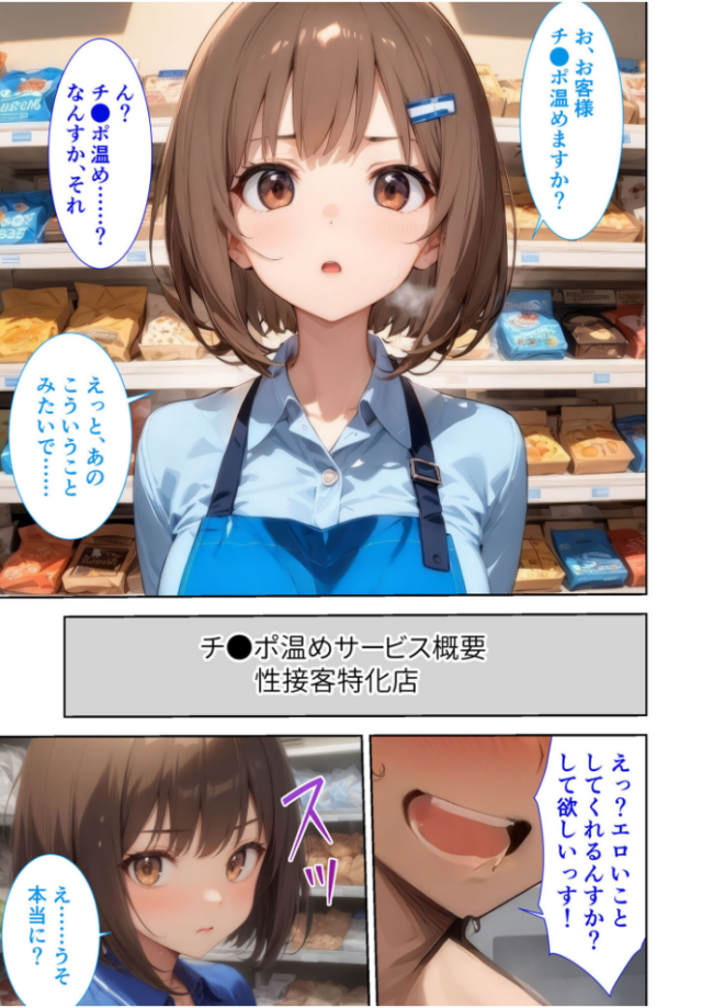 当店限定!セックス¥0サービス 〜めちゃかわ店員さん達との好き放題えっち〜 モザイク版 ねじれれん サンプル画像