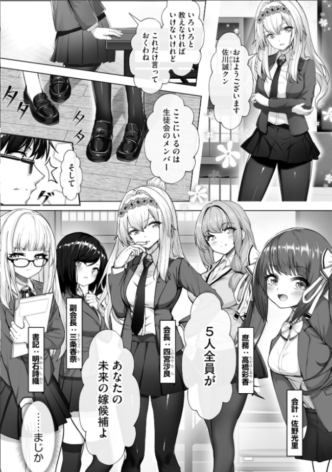 ナマハメ生徒会 〜女ばかりの学園で嫁候補全員とセックス〜【FANZA特典付】 あ〜こ サンプル画像