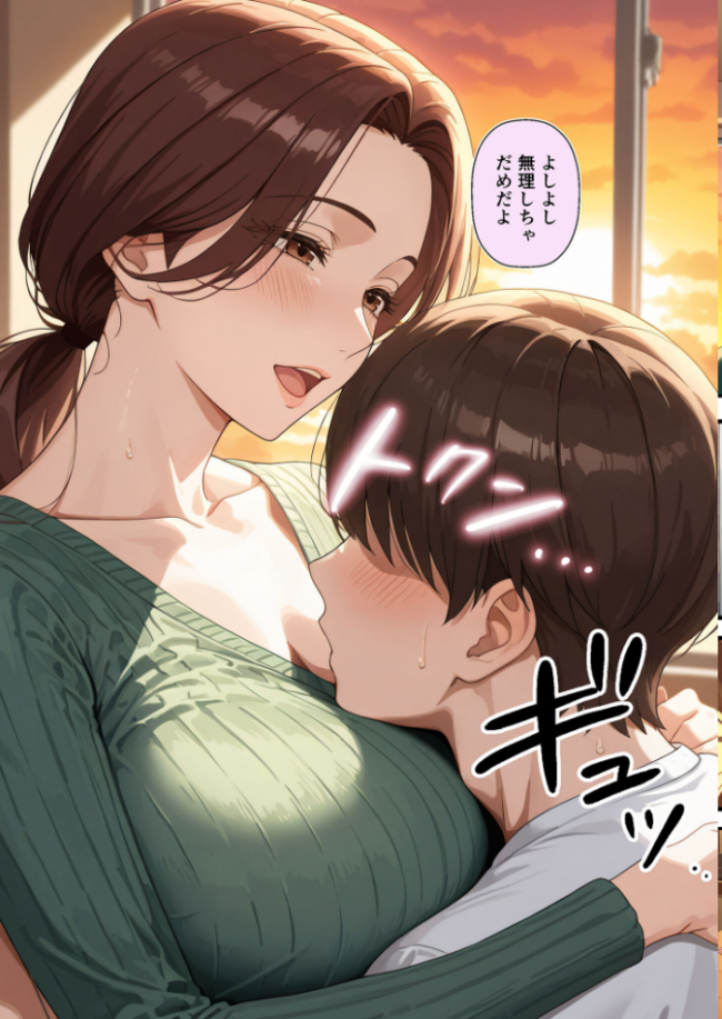 友達のお母さんが羨ましすぎて僕の週1お母さんになってもらって褐色乳首に甘えまくった話【単話】（1） モザイク版　エロ漫画 サンプル画像
