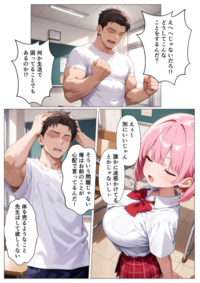 指導部屋は問題児エロかわギャルとのイチャラブ部屋になりました モザイク版 かのん絵師 あいラビ サンプル画像
