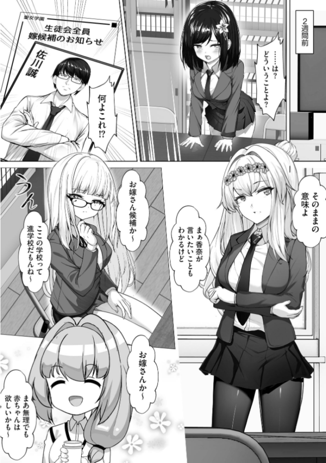 ナマハメ生徒会 〜女ばかりの学園で嫁候補全員とセックス〜【FANZA特典付】 あ〜こ サンプル画像