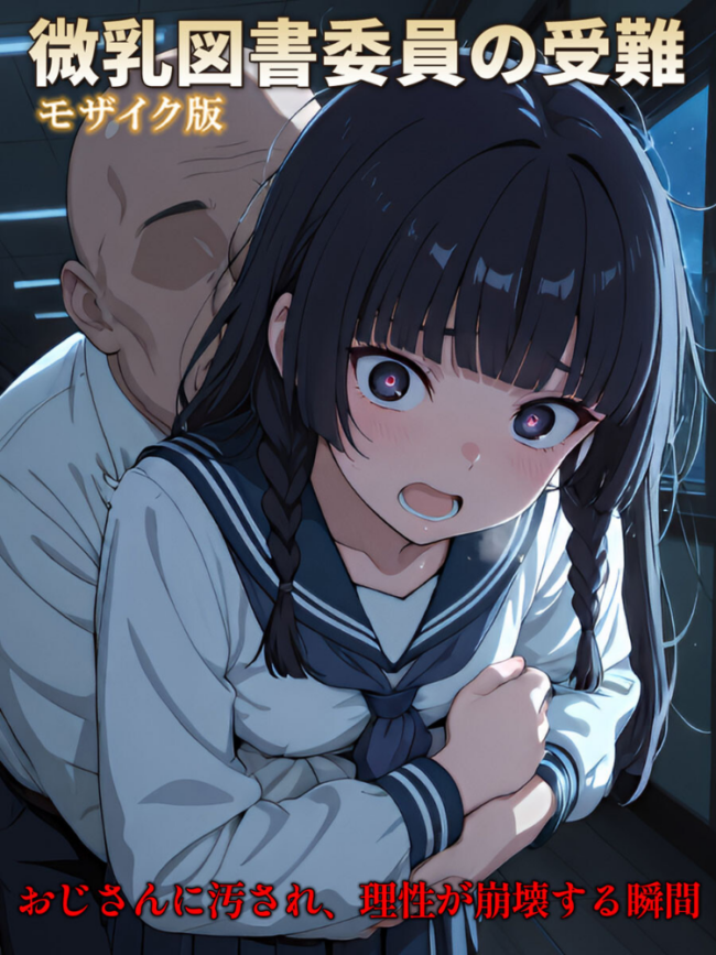 【CG】微乳図書委員の受難 おじさんに汚され、理性が崩壊する瞬間 モザイク版  万工房 あいラビ サンプル画像