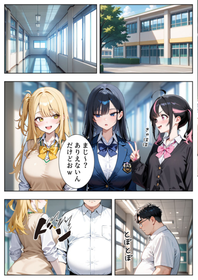 いじめられてた陰キャのボクが生意気チビギャルに中●し報復した話〜桃瀬愛羅 裏垢編〜 モザイク版  ぱにぱに あいラビ サンプル画像