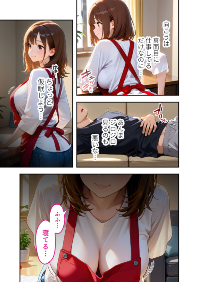 家性婦の御手洗さんは竿のお片付けまでしてくれる 〜爆乳・爆尻持ちのド変態シゴデキ美女〜 モザイク版 エロ漫画 サンプル画像